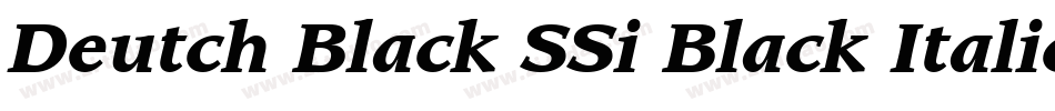 Deutch Black SSi Black Italic字体转换